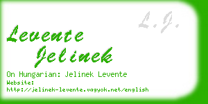 levente jelinek business card